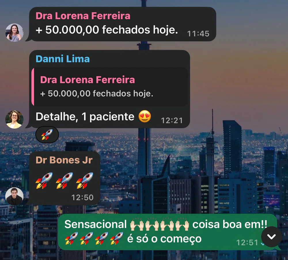 Print de resultado com R$ 50 mil fechados em um único paciente